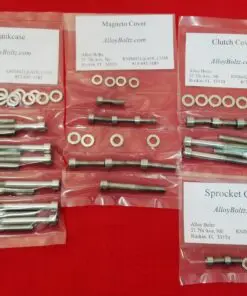 SUZUKI 1971-1976 TS185 SIERRA Polished Stainless Steel Engine Bolt Kit Set