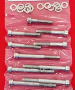 HONDA 1990-2007 CR125R POLISHED STAINLESS STEEL CRANKCASE Halves Polished Stainless Steel Bolt Kit Set