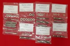 HONDA 1985-2002 CR80R 2003-2007 CR85R Polished Stainless Steel Engine Bolt Kit Set