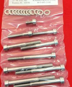 1996-2004 HONDA XR250R CRANKCASE Halves Polished Stainless Steel Bolt Kit Set