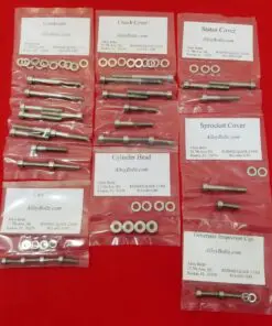 SUZUKI 1971-1973 MT50 TRAILHOPPER Polished Stainless Steel Engine Bolt Kit Set