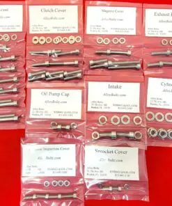 SUZUKI 1971-1976 TS250 SAVAGE TM250 CHAMPION Polished Stainless Steel Engine Bolt Kit Set