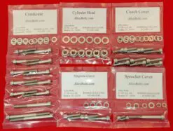 SUZUKI 1977-1981 TS250 SAVAGE Polished Stainless Steel Engine Bolt Kit Set