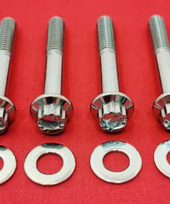 2000 & Up Sportster Polished 12Pt. Grade 8 ARP Stainless Rear Shock Bolt Kit