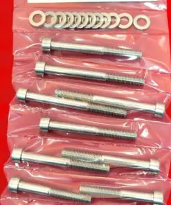 YAMAHA 1978-1981 DT125 CRANKCASE Halves Polished Stainless Steel Engine Bolt Kit Set