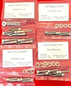 YAMAHA 1978-1981 DT125 Polished Stainless Steel Engine Bolt Kit Set