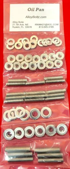 Alternative view of AMC Jeep 290 304 343 360 390 401 Oil Pan Stainless Steel Stud Bolt Kit Set