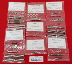 1979-84 HONDA XL125 Polished Stainless Steel Engine Bolt Kit Set