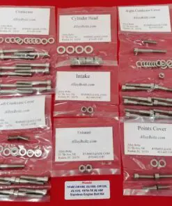 1979-84 HONDA XL125 Polished Stainless Steel Engine Bolt Kit Set