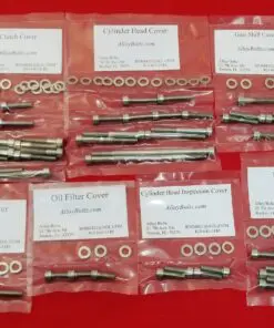 SUZUKI 1990-1995 DR650 DR650S Polished Stainless Steel Engine Bolt Kit Set