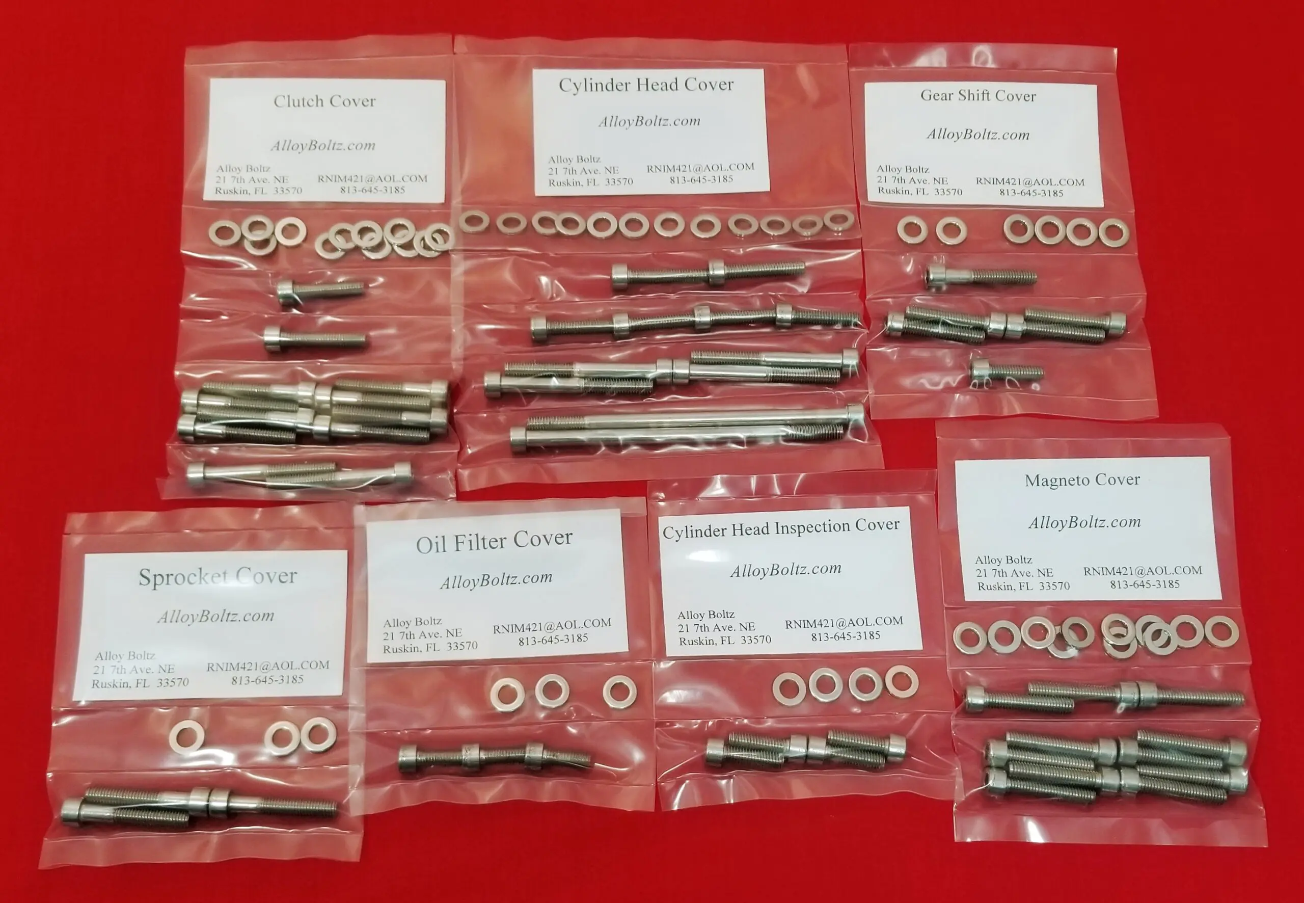 SUZUKI 1996 & UP DR650 DR650SE Polished Stainless Steel Engine Bolt Kit Set