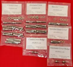 TRIUMPH 2016 & UP BONNEVILLE T120, BONNEVILLE BLACK, BONNEVILLE BOBBER, SCRAMBLER, THRUXTON Polished Stainless Steel Engine Bolt Kit Set