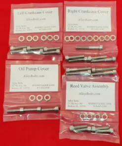 YAMAHA 1974-1977 DT175 Polished Stainless Steel Engine Bolt Kit Set