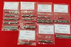 YAMAHA 1980-1983 TT250 XT250 Polished Stainless Steel Engine Bolt Kit Set
