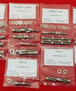 YAMAHA 1980-1983 TT250 XT250 Polished Stainless Steel Engine Bolt Kit Set