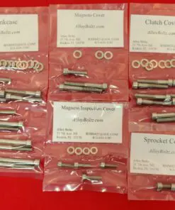 SUZUKI 1973-1977 TS100 TC100 Polished Stainless Steel Engine Bolt Kit Set