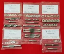 SUZUKI 1978-1979 PE175 Polished Stainless Steel Engine Bolt Kit Set