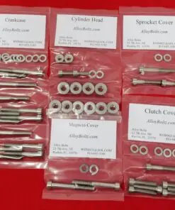 SUZUKI 1980-1984 PE175 Polished Stainless Steel Engine Bolt Kit Set