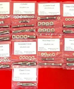 KAWASAKI 1989-2006 KDX200 1997-2005 KDX220R Polished Stainless Steel Engine Bolt Kit Set