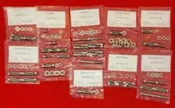 KAWASAKI 1989-2006 KDX200 KDX220R Polished Stainless Steel Engine Bolt Kit Set