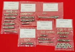 SUZUKI 1986-1988 RM125 Polished Stainless Steel Engine Bolt Kit Set