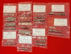 SUZUKI 1992-1995 RM125 Polished Stainless Steel Engine Bolt Kit Set