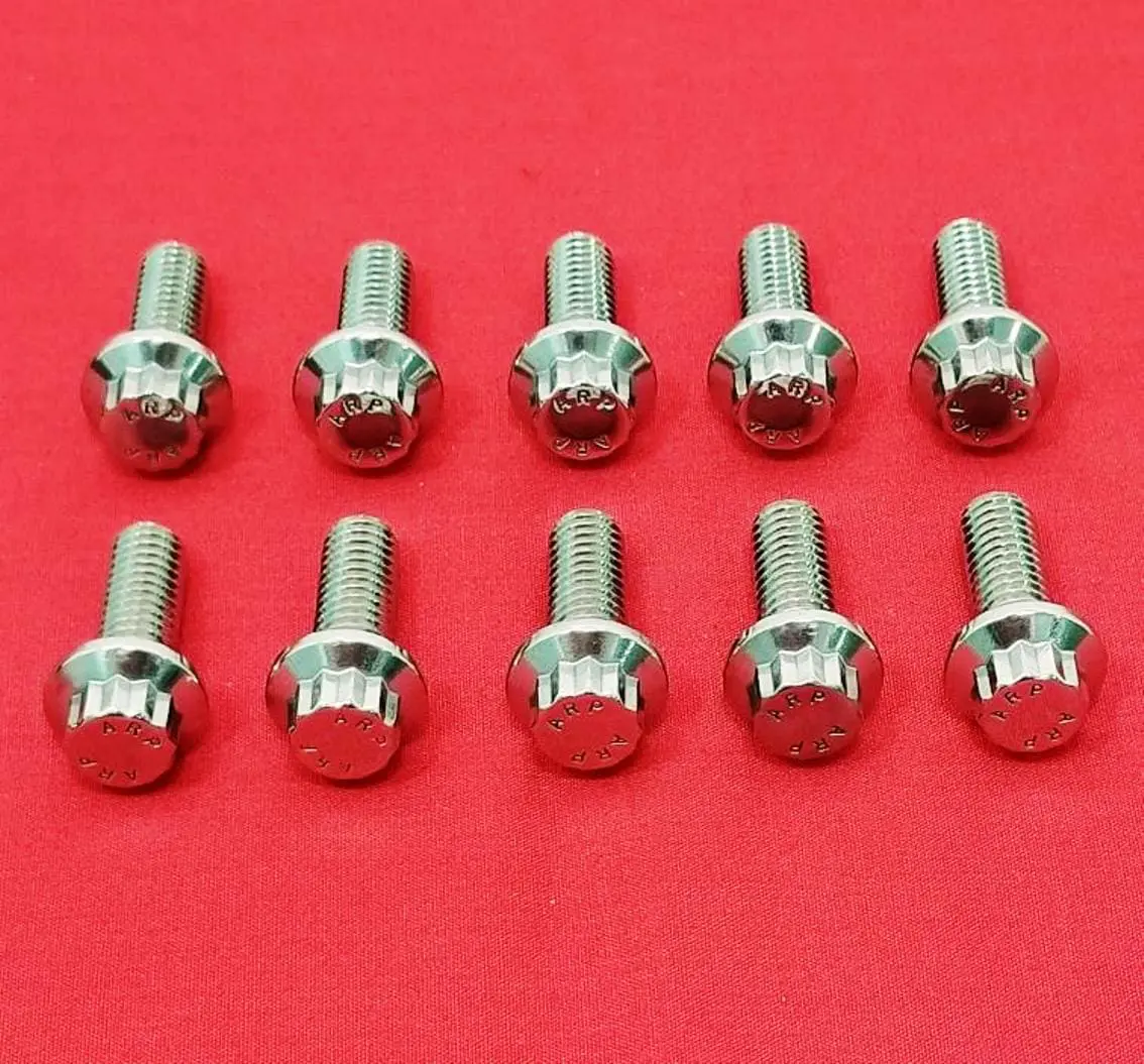 1984 & Up Polished Grade 8 ARP Stainless Dual Front Brake Rotor Bolt Kit