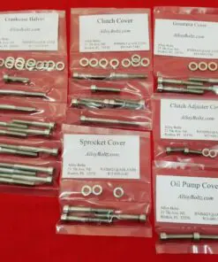 YAMAHA 1973-74 MX250 MX360 Polished Stainless Steel Engine Bolt Kit Set