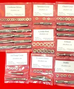 YAMAHA 1973-1974 MX250 MX360 Polished Stainless Steel Engine Bolt Kit Set