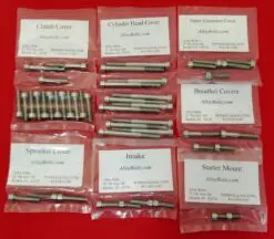 YAMAHA 1973-1974 TX750 Polished Stainless Steel Engine Bolt Kit Set