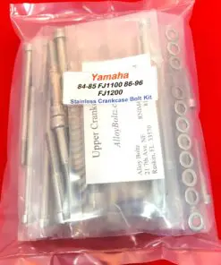YAMAHA 1984-1985 FJ1100 1986-1996 FJ1200 CRANKCASE Polished Stainless Steel Bolt Kit Set - Image 4