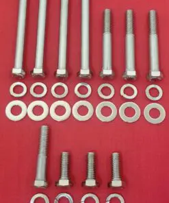 Mopar Small Block SBM 273 318 340 360 Stainless Steel Water Pump Timing Cover Hex Bolt Kit