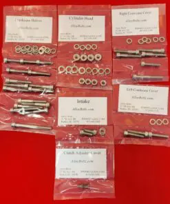 Harley Aermacchi Leggero M-50 M-65 Polished Stainless Steel Engine Bolt Screw Kit Set