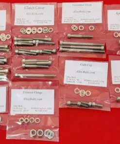 KAWASAKI 1971-1974 F6 1971-1975 F7 Polished Stainless Steel Engine Bolt Kit Set