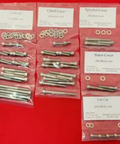 KAWASAKI 1970-1971 F5 1972-1975 F9 BIGHORN Polished Stainless Steel Engine Bolt Kit Set