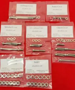 KAWASAKI 1972-1975 H2 MACH IV Polished Stainless Steel Engine Bolt Kit Set