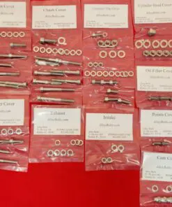 HONDA C92, CA92, CB92 CS92, CA95 & CB95 BENLY Polished Stainless Steel Engine Bolt Kit Set