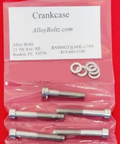 1987-2006 SUZUKI LT80 Polished Stainless Steel Crankcase Halves Only Bolt Kit