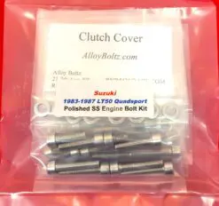 Alternative view of 1984-1987 Suzuki LT50 ATV Polished Stainless Steel Engine Bolt Kit Set