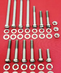 1986-1993 Ford 302 5.0L Stainless Steel Water Pump Timing Cover Hex Bolt Kit Set