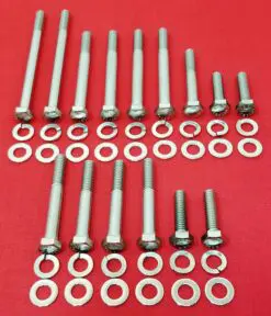 1996-2001 Ford 302 5.0L Stainless Steel Water Pump Timing Cover Hex Bolt Kit Set
