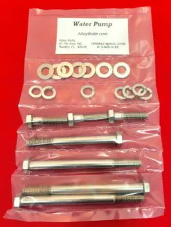1964-1969 Mopar Small Block SBM 273 318 340 360 Stainless Steel Water Pump Hex Bolt Kit