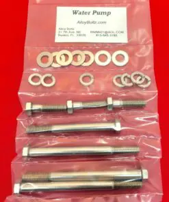 1964-1969 Mopar Small Block SBM 273 318 340 360 Stainless Steel Water Pump Hex Bolt Kit