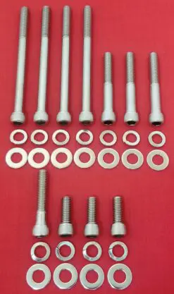 Mopar Small Block SBM 273 318 340 360 Stainless Steel Water Pump Timing Cover Allen Bolt Kit Set