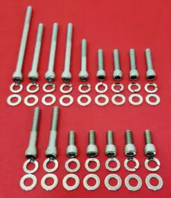 SBF Small Block Ford 260 289 302 351W Stainless Steel Passenger Side Inlet Water Pump Timing Cover Allen Bolt Kit Set