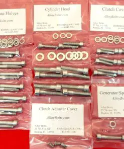 Harley Aermacchi AMF MX250 Polished Stainless Engine Bolt Screw Kit Set