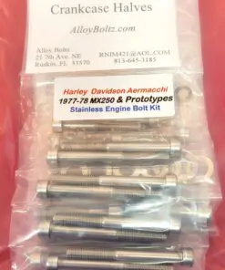 Alternative view of Harley Aermacchi AMF MX250 Polished Stainless Engine Bolt Screw Kit Set