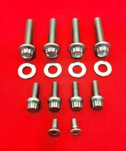 1982-1995 Polished Stainless Harley Switches & Control Levers ARP Bolt Kit