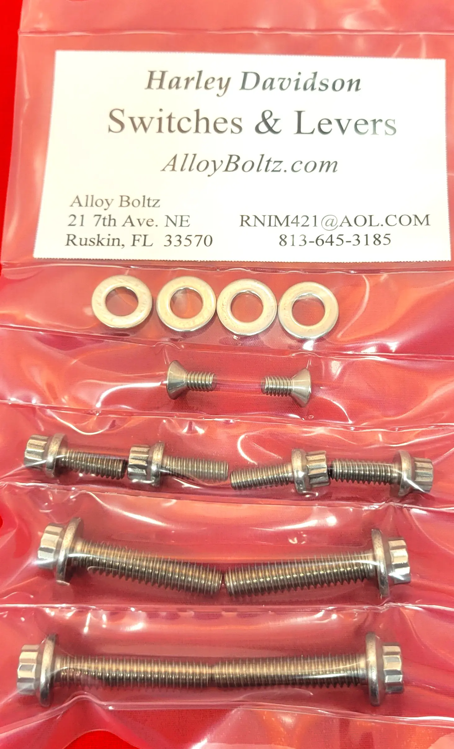 1996-2003 Polished Stainless Sportster Harley Switches & Control Levers ARP 12pt. Bolt Kit - Image 2