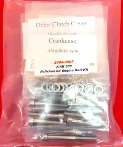 2004-2007 KTM 300 KTM300 Polished Stainless Steel Engine Bolt Kit Set - Image 4